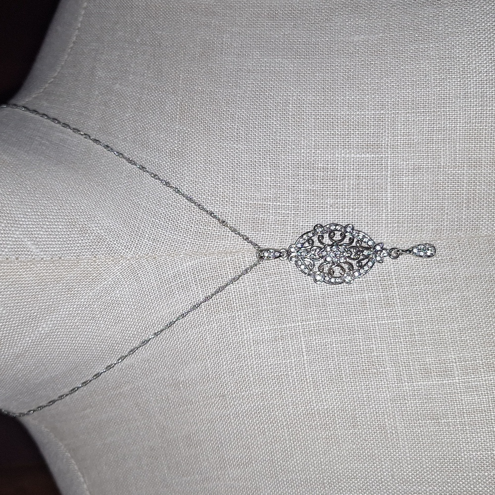 Cookie Lee Elegant Baroque Wire Wrapping Design Tear Drop  Necklace
